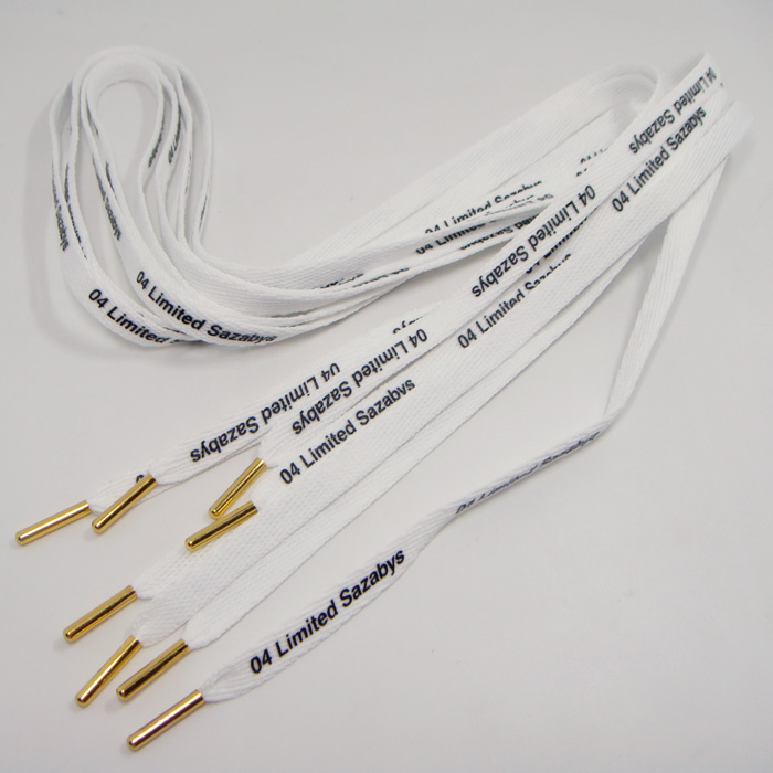 个性金色鞋带头小白鞋运动鞋百搭扁平鞋绳