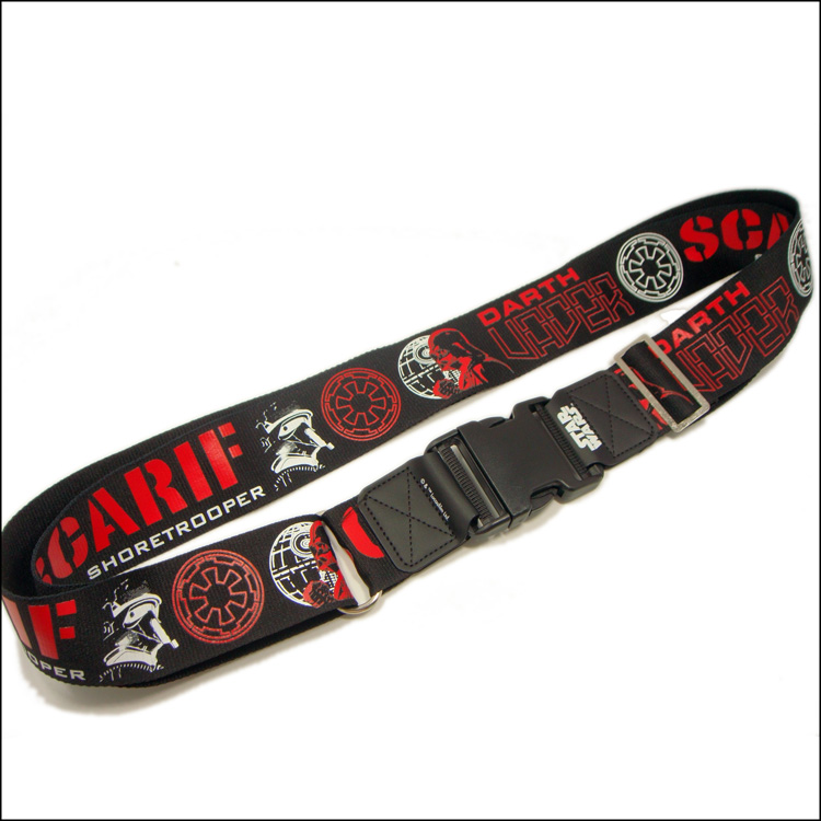 金属皮革元素个性图案箱包带可定制赠品宣传旅行箱包带