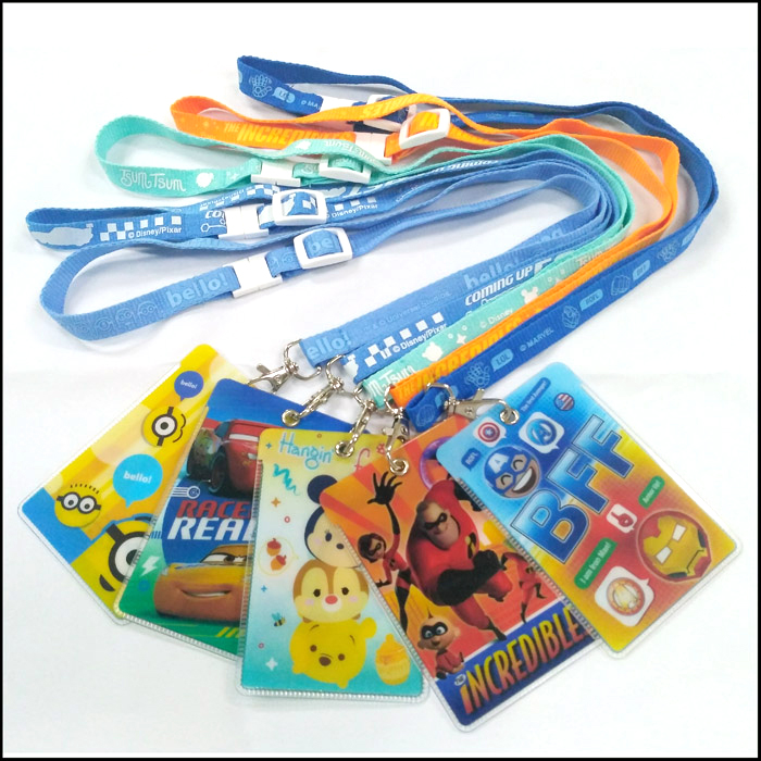 迪士尼系列儿童证件套挂绳安全环保男女童挂带