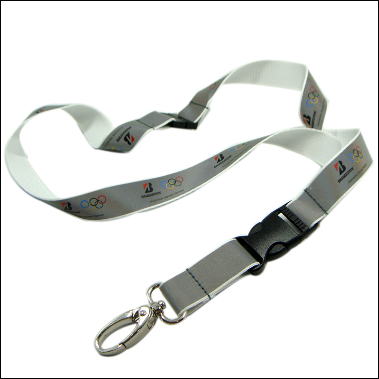 奥运会赞助商宣传礼品挂绳活动特效反光带有特色的丝印工作证胸卡挂绳