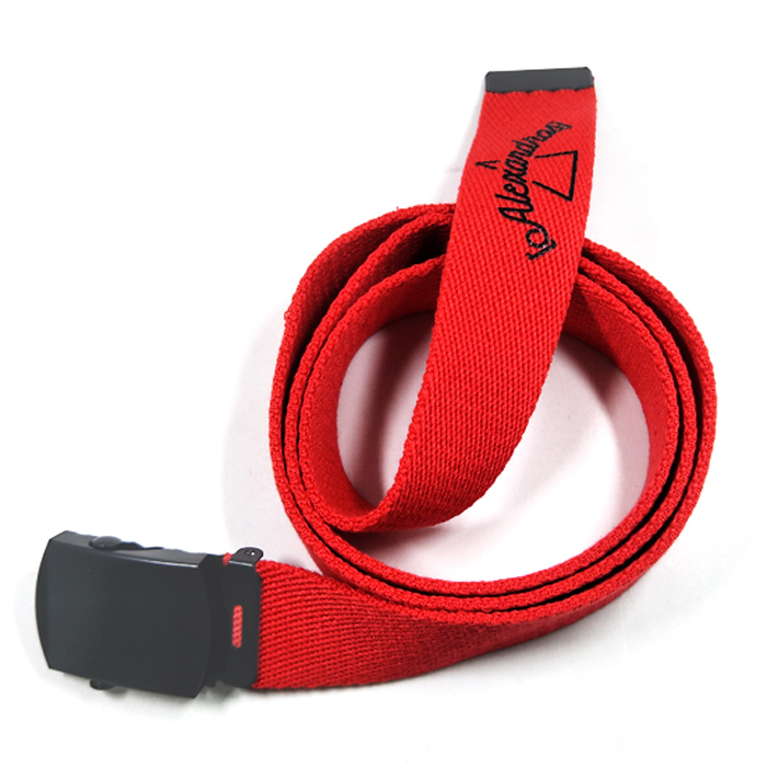 柔软加厚纯棉纯色刺绣自动头腰带优质男女通用棉腰带