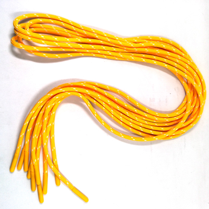 提花圆绳鞋带硬胶鞋带头小白鞋休闲鞋圆鞋带