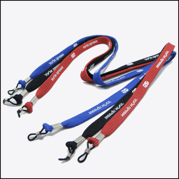 印刷图案涤泷空心PK带眼镜带宣传赠品眼镜挂绳