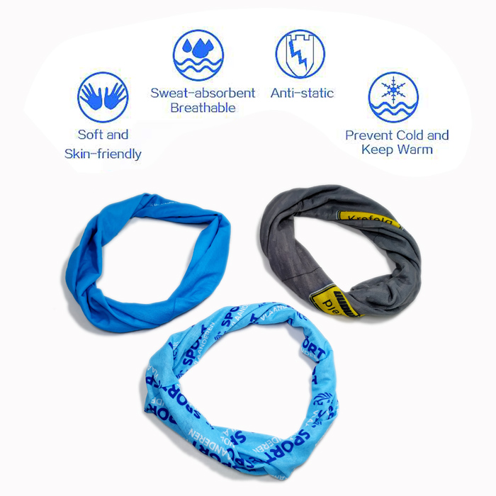 热销围脖头饰定制，热转印印刷logo