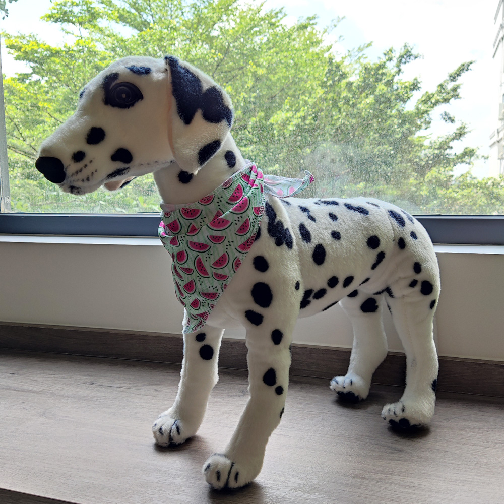 清凉西瓜图案三角形宠物头巾狗围脖