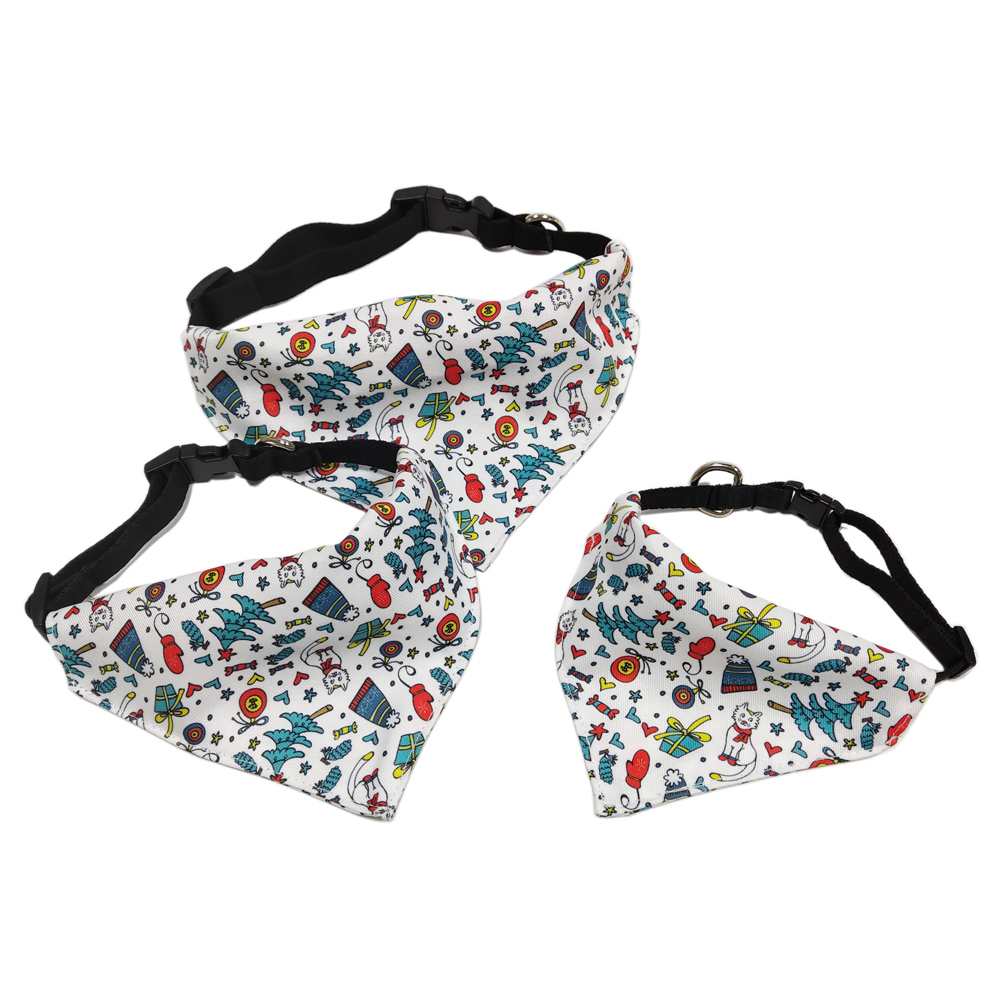 供应小狗可爱的白色定制设计宠物猫围脖物头巾套