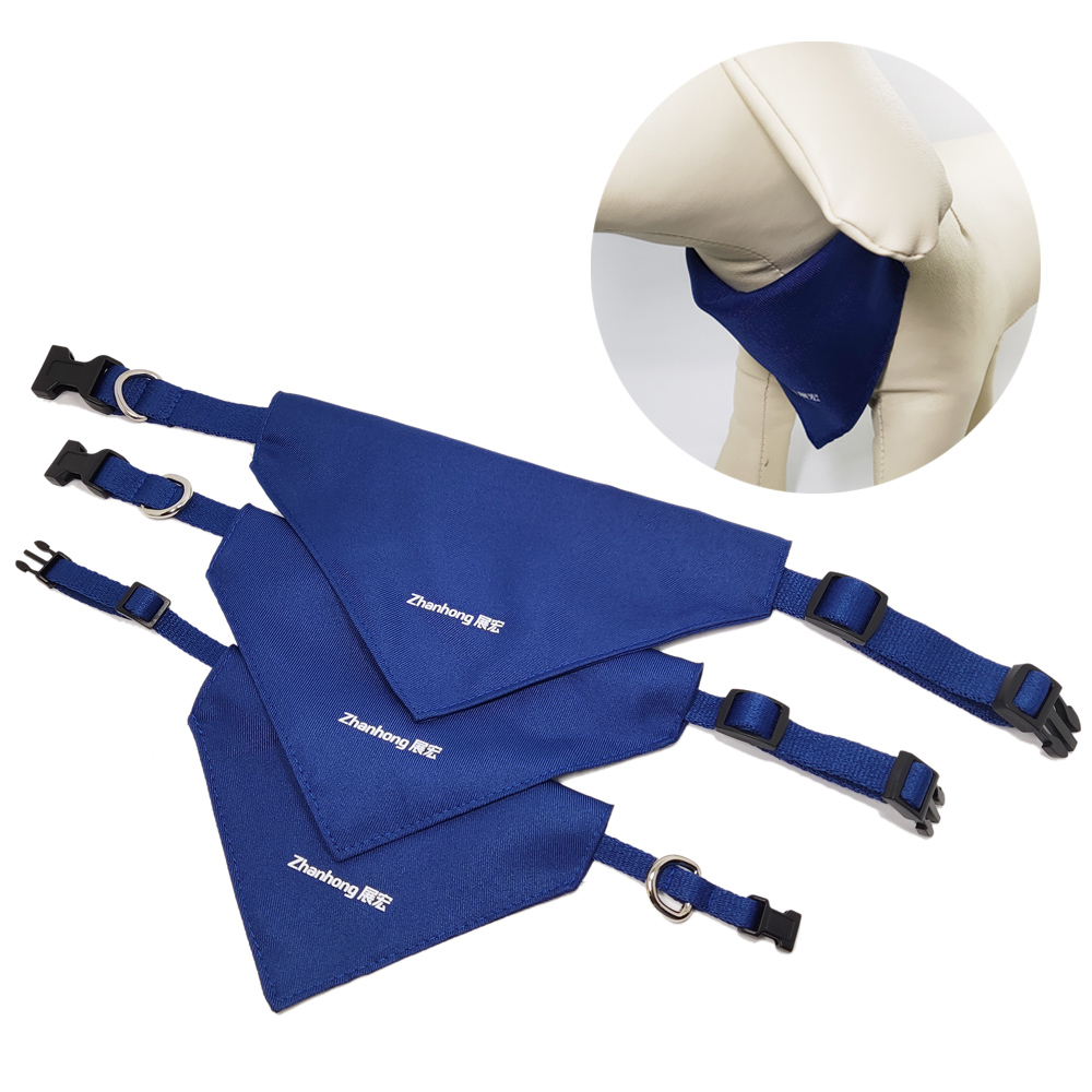 批发空白湖蓝色柔软舒适的普通狗围巾头巾  