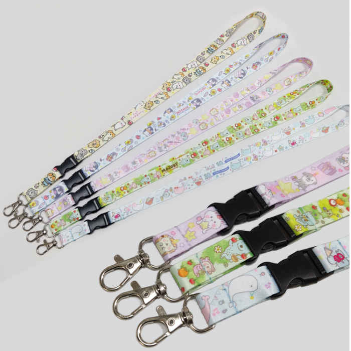 热转印多色可爱卡通图案证件挂绳儿童名字牌挂带校卡公交卡脖子挂绳