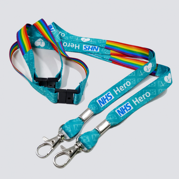 彩色热转印图案企业员工证件挂绳赠品宣传挂带