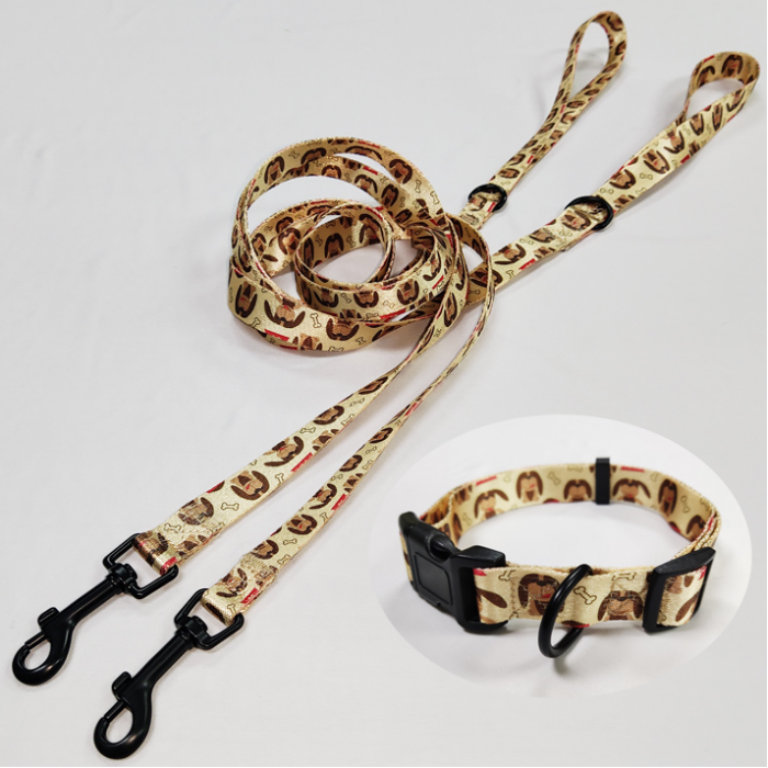 按客人定制宠物出门散步尼龙坚固定牵引绳颈圈