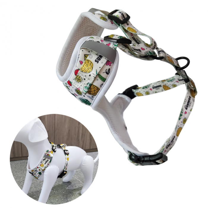 涤纶防水透气可调节宠物胸背大小宠物遛达背心牵引带