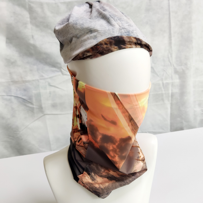 无缝冬季保暖的围脖柔软的帽子男性冬季运动面巾