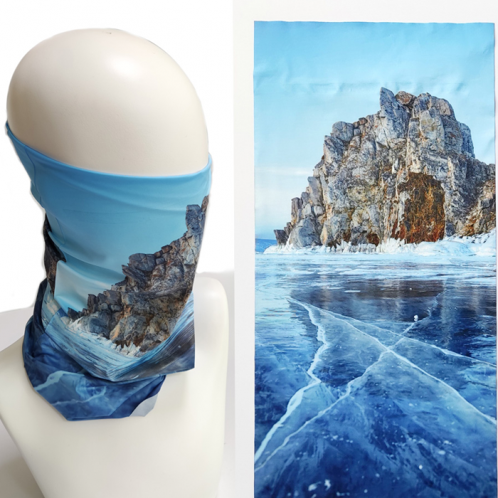 定制的头户外抗紫外线防晒丝质头巾围巾户外运动面罩