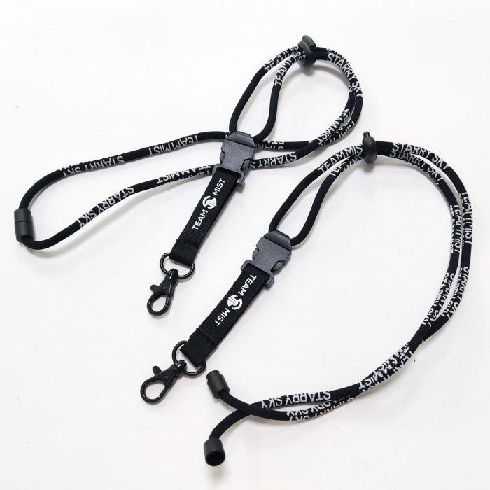 高弹纱提花客人标志圆带加平面织带证件挂带