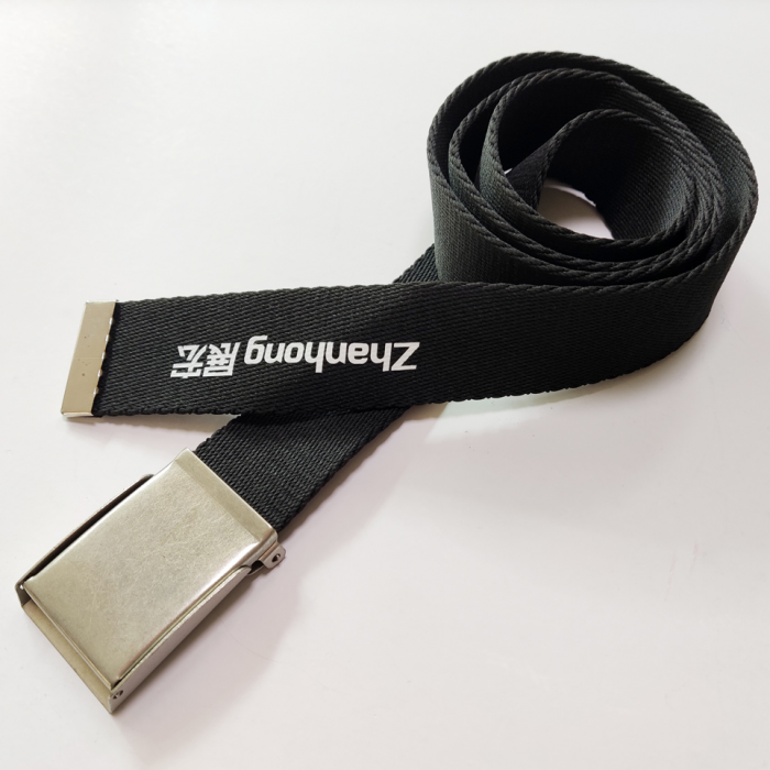 黑色涤棉油墨印刷客人定制图标服装装饰腰带