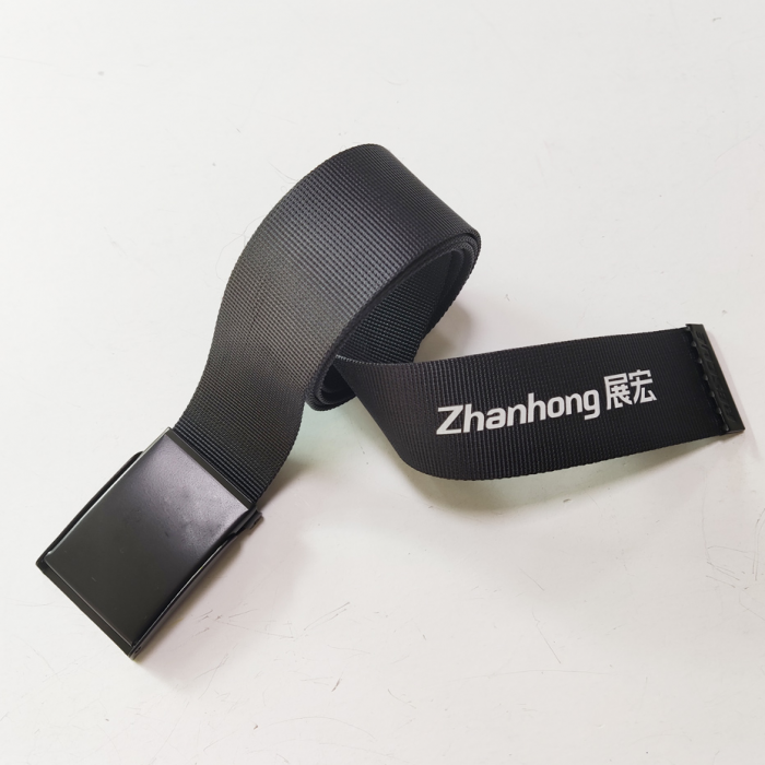 黑色高档腰带扣黑色尼龙平纹加密实用腰带