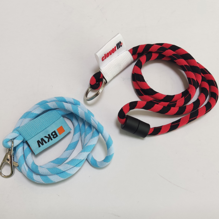 工厂柔软安全高弹纱间色圆绳证件套挂带