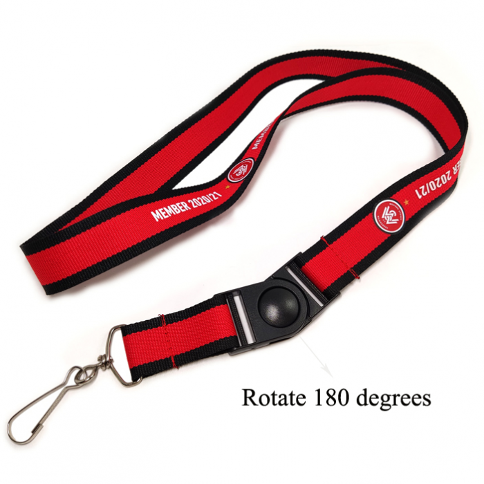 旋转钩扣旋转插扣织带组合颜色拼色涤纶胸卡挂绳