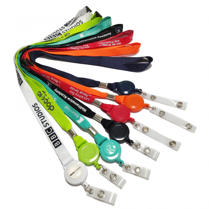 聚酯条纹材料面料卷批发印刷可伸缩徽章卷颈挂绳