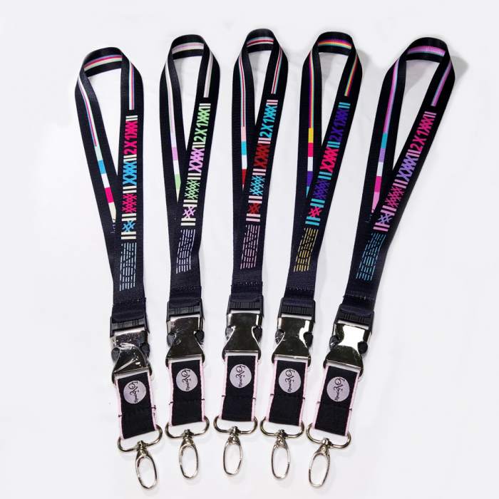 2.5 厘米宽半合金插扣定制热转印赠品挂绳挂带