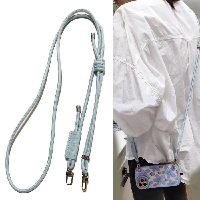 手织可调打结扣肩挂带用于手机