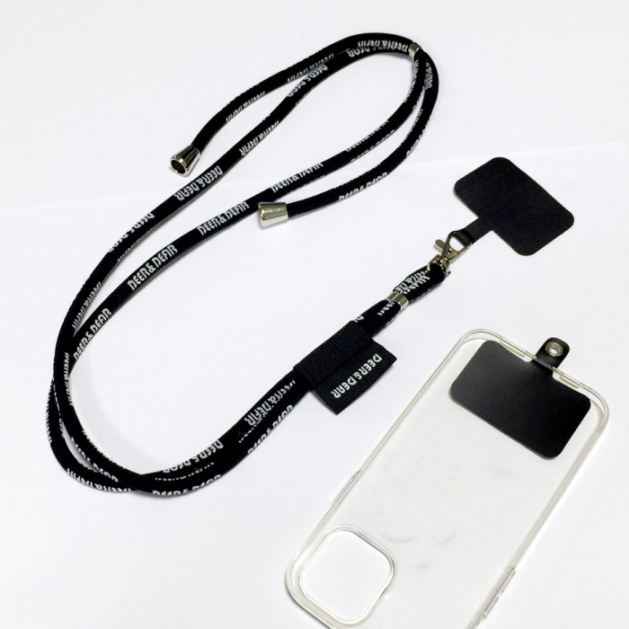 通用手机挂绳可调高弹性机织提花图案圆绳颈带