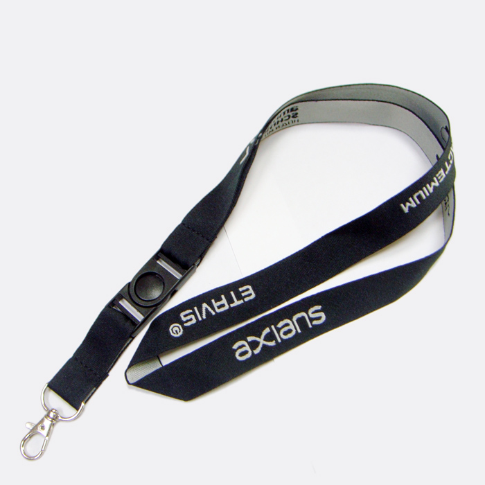 高級大気の回転バックルカードランヤードジャカードチェストカードランヤード