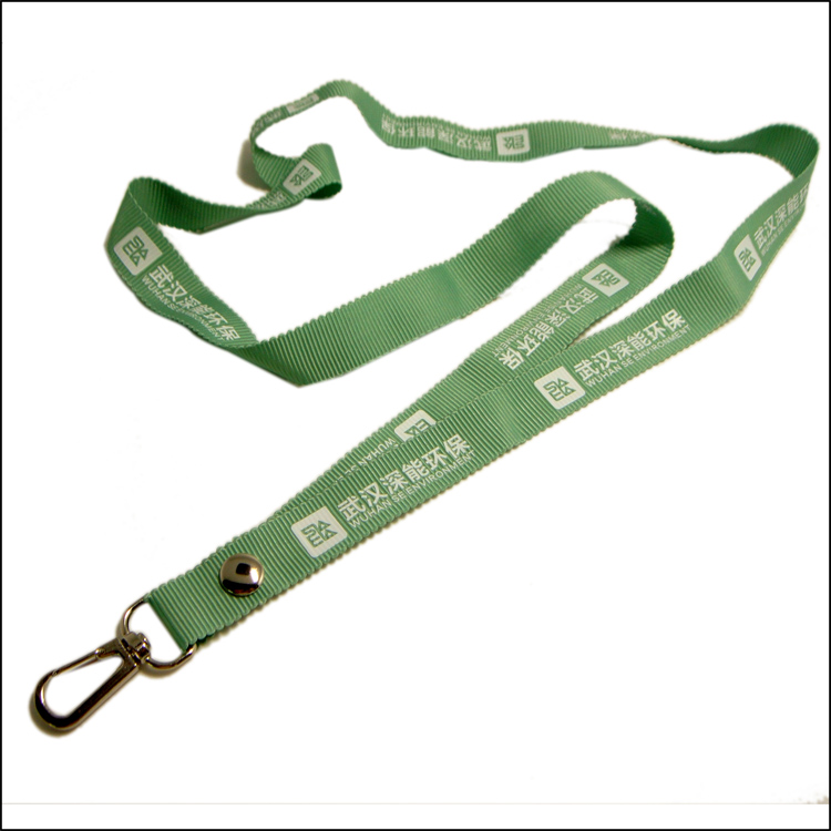 草色超薄シルクスクリーンロゴネジのカードランヤード