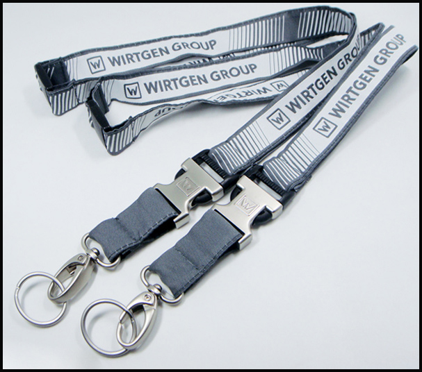 高級の二層ジャカード织りネームカードランヤード