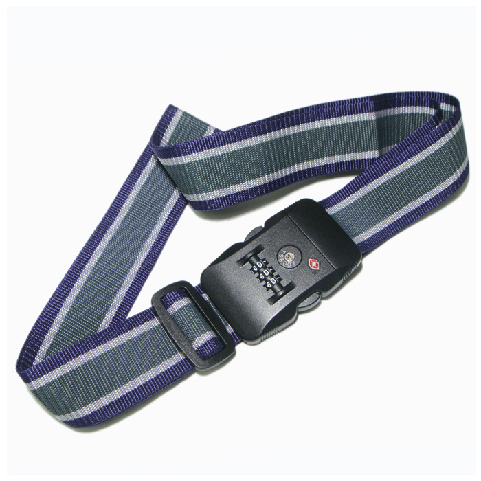 摩擦に強い丈夫なダイヤル錠バックルスーツケースストラップ