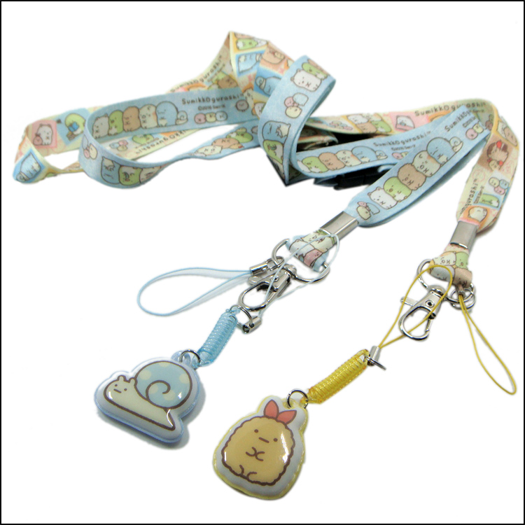 かわいい用途の広い携帯用クリーナー熱転写印刷学生在学証明書ランヤードカードランヤード