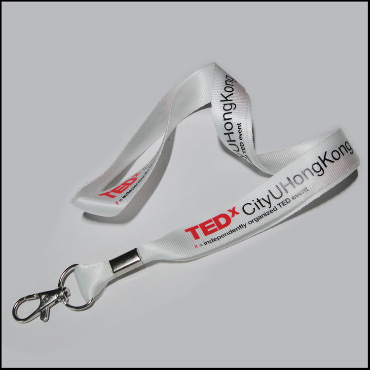 黑白色すべつこい速乾のナイロンカードランヤード