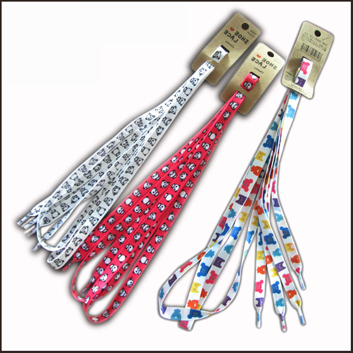 フラットダブル- デッキ靴ひも昇華ポリエステルで作られたカットのロゴ