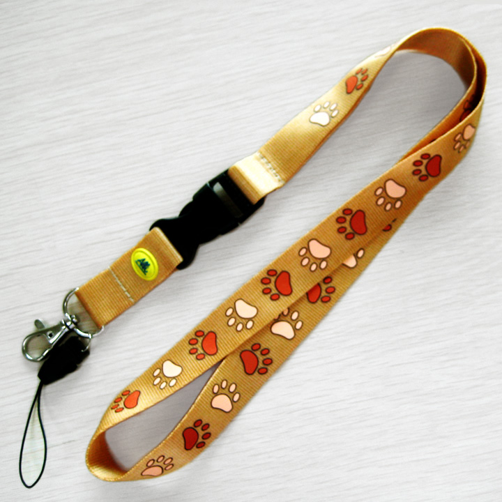 かわいいイヌあしあとチェストカードランヤード      