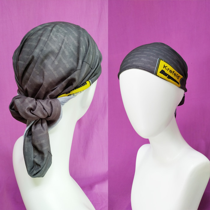 灰色熱転写印刷多機能バンダナ