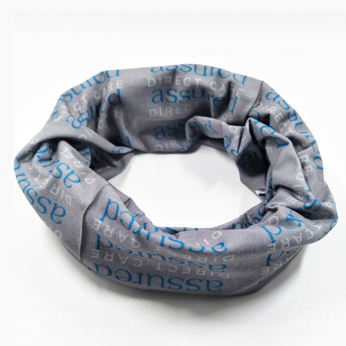 灰色多機能管状シームレスな転写印刷バンダナ