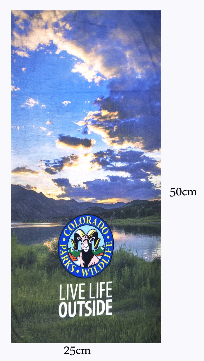 青空と川柄熱転写印刷バンダナ