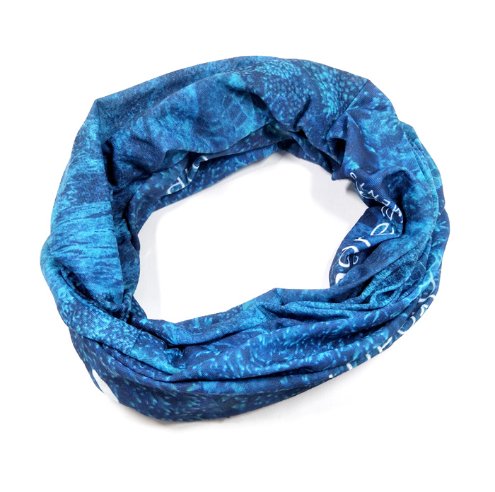 海と海亀柄熱転写印刷バンダナ