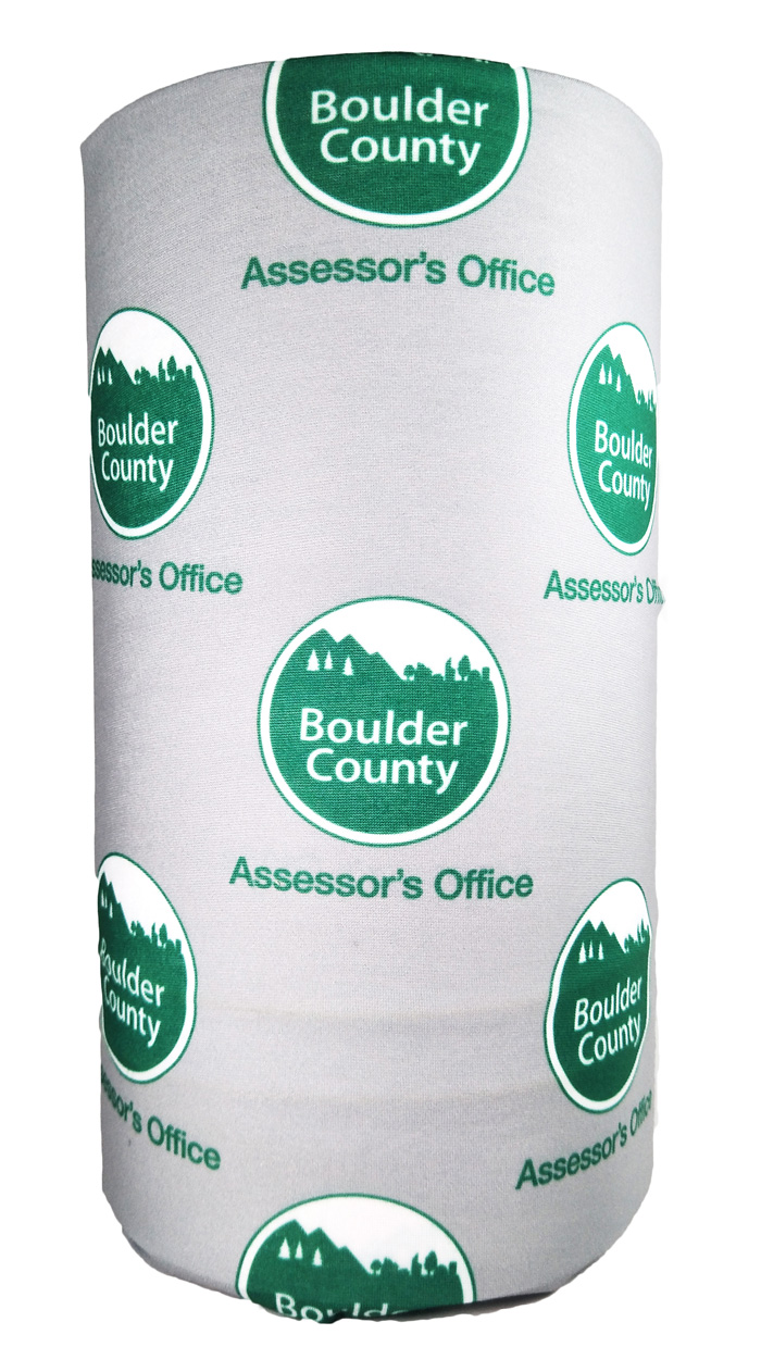 灰色多機能森柄転写印刷ネックバンダナ