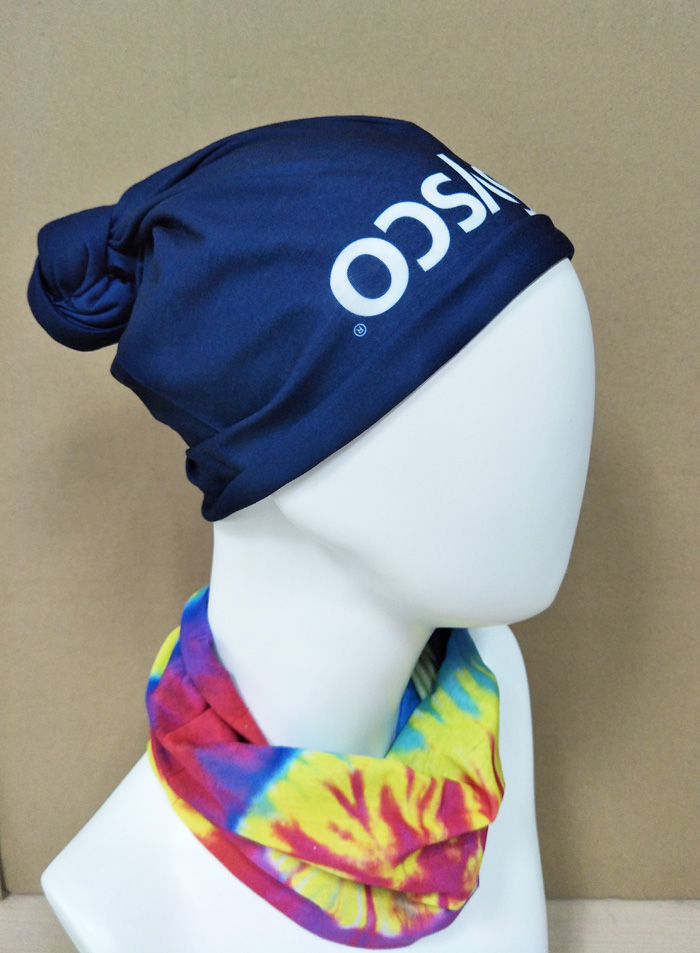 青色多機能熱転写バンダナ